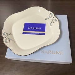 NARUMI ナルミ/リボンモチーフ/陶磁器皿/リーフサービスプ...