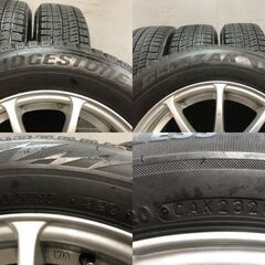 【BS BLIZZAK VRX2 205/60R16】スタッドレス 社外ホイール 16インチ 7J5HPCD120+34 20年製 バリ溝 BMW純正キャップ 3シリーズ等　(MTC897)クレジットカード QRコード決済可能の画像
