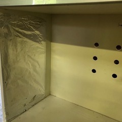 食器棚 キッチンボード 傷みあるので無料❣️ 白×グレー 90cm×40cm×高さ190cmの画像