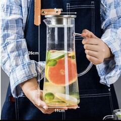 【新品未使用】耐熱ガラス製ピッチャー 1500ml 直火対応 冷水筒の画像
