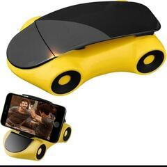 スマホホルダー 車載用 超強力粘着ゲル吸盤 自動車模型携帯 イエロー