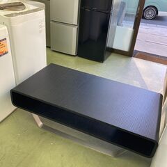【リサイクルショップ ピカソ 小松原】🏡✨【美品】スタイリッシュなデザインローテーブル ブラック✨🏡★0455★の画像