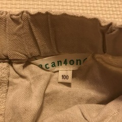 ベージュ　レース付きスカート　100の画像