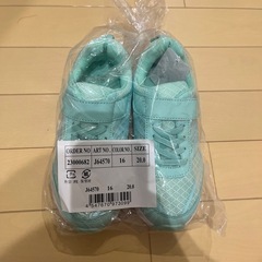 【新品未使用】シューズ　スニーカー　ミント　グリーン　キッズ　20 靴の画像