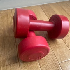 カラーダンベル1kg×2、エアなわとびの画像