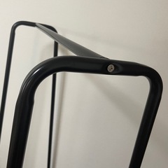 ハンガーラック　黒　木目調②の画像