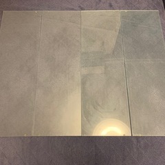 ★ガラス板　4枚セット 薄グリーン　すりガラス　DIY★
