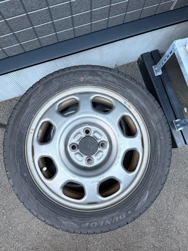 165-60-15 夏タイヤ　ホイール付き