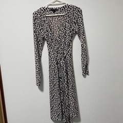 BANANA REPUBLIC ヒョウ柄ラップドレス Sサイズ