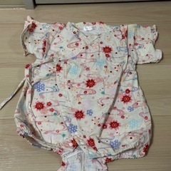 ベビー用品　浴衣　80サイズ　ロンパース桜柄