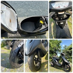 近県配送可‼️新品前後タイヤ‼️新品バッテリー‼️2ストオイル満タン‼️オールブラックアウトボディ‼️走りのHONDA　ライブDio‼️の画像