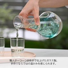 新品　HARIO(ハリオ) クールカラフェ 実用容量360ml 透明 緑色の画像