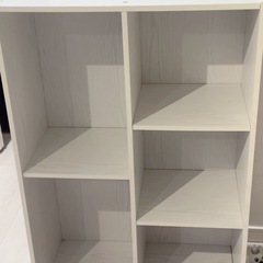 （取引中）ぼん家具 カラーボックス 幅60×高さ89cm 木製 収納ケース 本棚 収納ボックス ホワイトの画像