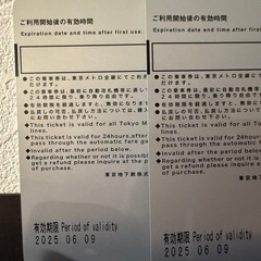 東京メトロパス6/9まで　2枚の画像