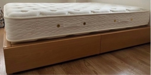 【無印ダブルベットフレーム＋シモンズマットレス】