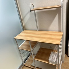 【美品】レンジラック キッチンラック 高さ142cm レンジ台 ...