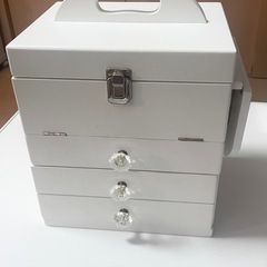 3面鏡付き コスメボックス メイクボックス 木製