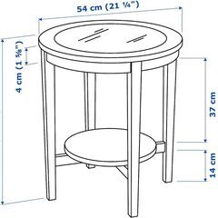 J9698　IKEA　イケア　ガラスサイドテーブル　マルムスタ　クリーニング済み【リユースのサカイ柏店】の画像