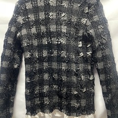 YUKI TORII ユキトリイ　Gプリーツジャケット 上品フリル黒カーディガンの画像