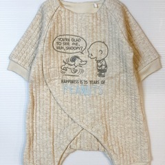前開きカバーオール 50〜60 PEANUTS