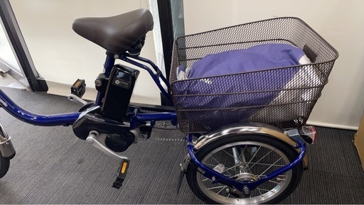 ★未使用車！パナソニック 電動アシスト三輪自転車 ビビライフ 前18インチ/後16インチ 内装3段変速 16Ah Pファインブルー B