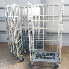 日本製 状態良好 上杉輸送機製作所 ワークテナー カゴ台車 W8...