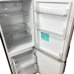 中古美品 ☆Haier ハイアール 2ドア ノンフロン冷凍冷蔵庫 173L 右開き JR-XP2NF173F ステンレスブラック 2021年製 最終値下げ‼️の画像