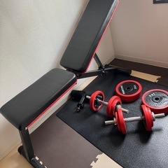 トレーニングベンチ ＋ 20kgダンベル2個 セット販売