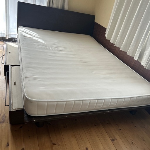 無印良品 ベット ダブル 無印】 ベッドフレーム ダブル オーク