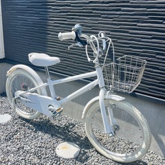 18インチ子供用自転車ホワイト