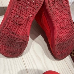 vans お揃い　子ども 赤 スニーカーの画像