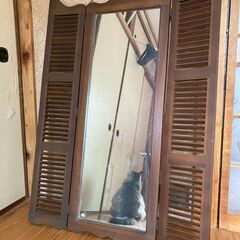 【手渡し限定】中古品　鏡　姿見　ミラー　壁掛けの画像