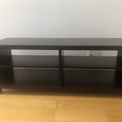 ダークブラウン木製テレビボード