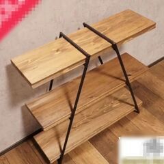 品川区引取　3段シェルフ　アイアンレッグ　アイアンラック　アイア...