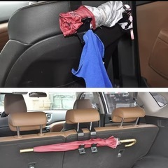 【新品】カーシートバックフック2個 リアトランクハンギングフック 傘 収納の画像