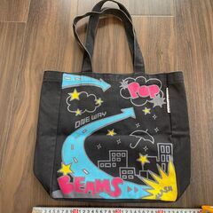 BEAMS トートバッグ　ブラックの画像