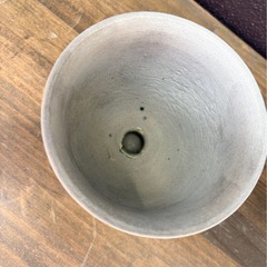 【未使用品】信楽焼 植木鉢 シノギポット 陶器 底穴ありの画像
