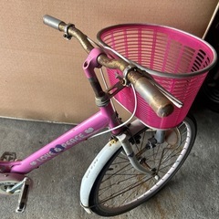 佐賀発　子供　自転車　24インチ　女の子　ラブ&ピース　ピンク色　バイク
の画像