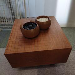 ◯段の方が使用　しっかりしたつくりの囲碁盤？と碁石　まとめて