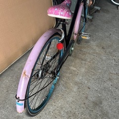 佐賀発　子供　自転車　24インチ　女の子　ディアモンド　ブラック　ピンク色　バイク
の画像