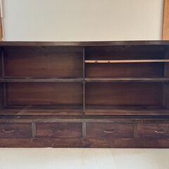 【今週末まで出品】水屋箪笥 食器棚 アンティーク 古家具 レトロ...
