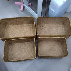 入れ子のカゴ収納 2個セット 83967の画像