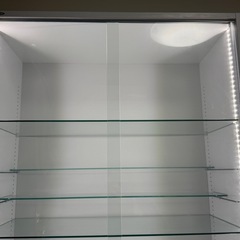 【お譲り先決定しました！】 LEDライト有 JAJAN コレクションラック ワイド ハイタイプ 引き戸 ディスプレイ ケースの画像
