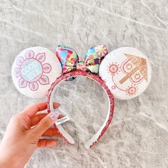 ディズニーランド　イッツァスモールワールド　カチューシャ　ミニーマウスの画像