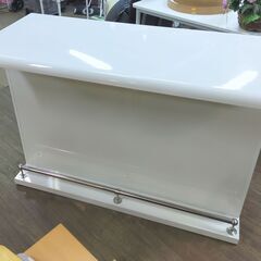 セール中につき、通常特価24,178円より35%引きの15,715円!　バーカウンターテーブル キッチンカウンター 白 キャビネット 幅120cm 奥行き52cm 高さ86cm の画像