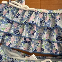 petit main　花柄フリルセパレート水着 100cmの画像