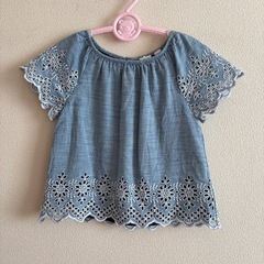 GAP Kids 刺繍入りデニムブルー チュニック 120