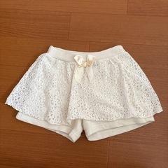 Dolly Ribbon 110 ホワイト レースショートパンツ