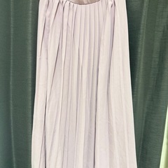 美品✨ シフォンプリーツロングスカート パープル Sサイズの画像