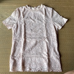 薄ピンク　レーストップス